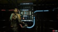 You need to power the door to the room using the Circuit Breaker at the end of the hallway.
