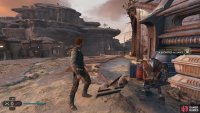 Climb to the top of the tower and interact with the echo of a fallen droid.