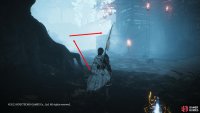When you reach the misty area, follow the path until you go under the bridge.