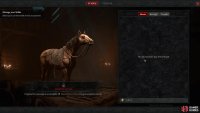 This is the screen where you will ultimately be able to choose your mount and go riding.