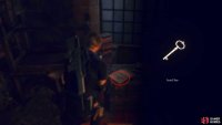 You&rsquo;ll find the Key on the wooden crate, left of the doorway.
