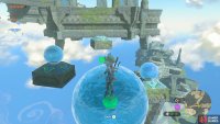 Glide between the bubbles.