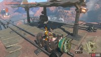 Hop in the mine cart with Dugby and activate the fan.