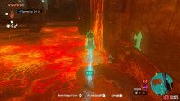 Use the hydrant to make a bridge to the large rock.
