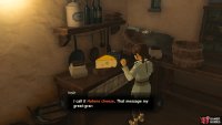Head inside the farmhouse to receive Hateno Cheese.