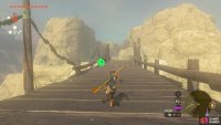 The bridge you need to cross is right next to the stable.