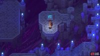 Hit the button to make a platform rise up, complete with some enemies.