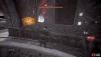 You can see the Gear Chest with your Eagle Vision, but there appears to be no entrance to that room.