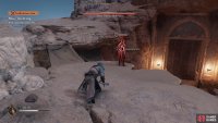 You need to kill the thieves outside the hideout, then interact with the large doors.