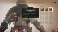 The Eldritch Talisman is a cosmetic item that can be equipped you customize your outfit on the back.