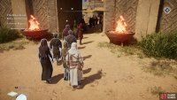 Stick close to the crowd to blend in, they will circle around the center building giving you enough time to grab the informant.