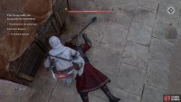 Continue to the yard, and kill the guard carrying the key on the second floor.