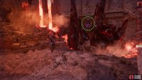 Cross the stone bridge that has formed, and at the end, you&rsquo;ll find the Umbral Belly with the Eye.
