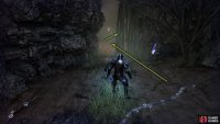 Here, you&rsquo;ll find some vines. Break them to enter the cave, and head toward the right.