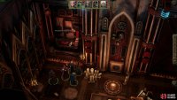 You should start looking for the missing and surviving monks and priests by visiting the library and opening the false walls at the back of the room.