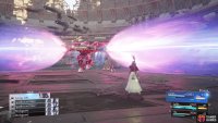 Evade right when the Rotating Rail Laser is about to hit you to avoid damage.