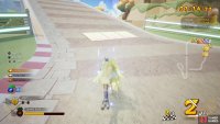 There are boost pads on some of the tracks, which help you keep up with other racers.