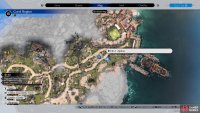 The location of the first zipline on the map.