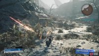 Cloud&rsquo;s normal attacks are enough to deal with the first enemy.