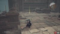 You can drop down once more from the previous ledge, where you&rsquo;ll find a Chakra Materia.