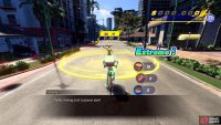 Brake within the circle around a customer to deliver the food to them.