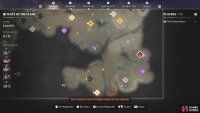 The very southern tip of the map has two sources of Iron to mine, and nearby rest to reset your Shroud meter.