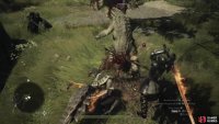 Aside from open world mischief, this objective is a simple one - reach the soldiers and dispatch the goblins and saurians attacking them.