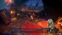 then talk to the blacksmith to gain access to the services he provides.