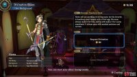 You can pay B&rsquo;baba some money to gain some lore on your characters.