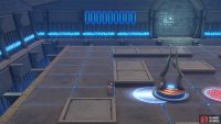 Lastly, push the remaining statue, left, up, then right onto the final floor switch.