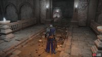 Go across the bridge to find a lever to interact with.