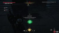 Drop down the hole and search behind some crates to find the first Dataslate.