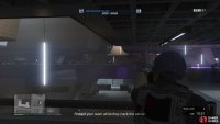Defend your teammate whilst they hack the servers.  