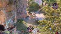 South: Directly behind the last target, by the tree.