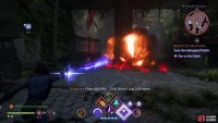 Destroy some explosive barrels to thwart an impending ambush,