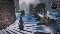 The third can be found along the walkway surrounding another tower,