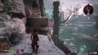 and once you&rsquo;ve interacted with the statue continue north and jump over to a ledge to the northwest.