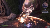 while its heavy attack shoots a wave of energy at nearby foes.