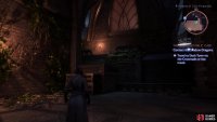 jump across a gap to reach a ledge past a broken railing,