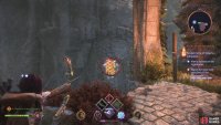 West: Near the western bridge, turn around and face the pillar to find the target next to it.
