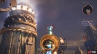 Direct the beam onto the floating diamonds to send a Wisp to the door opposite the Music Room.
