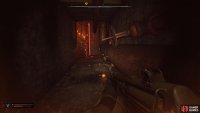 Run back across the death trap hallway and climb the ladder to get out.