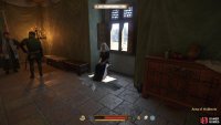 Anna can be found on the top floor, near the window.