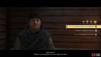 When the Stablemaster stops you, choose the bottom option.