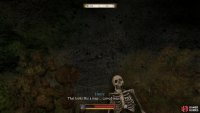 then follow the white rocks east to find a map carved into the wall above a skeleton.