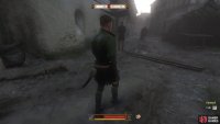You&rsquo;ll find Samuel, dressed in green, walking nearby the tavern.