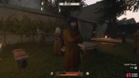 Speak to Bailiff Thrush in the courtyard to start the dice tournament.