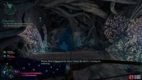 Dive underwater to get to the relic.