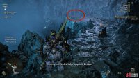 One fishing spot is to the right of the tent.