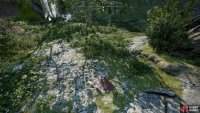 North of the arrow-filled corpse you&rsquo;ll find some blood,